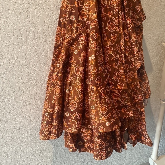 𝅺J.Crew Cross-back Ruffle-Hem Dress - Size 6 - Picture 6 of 14